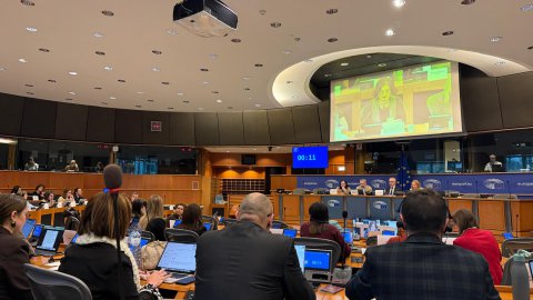 Mireia Usart, investigadora principal del nostre grup de recerca, participa en un diàleg al Parlament Europeu sobre el futur d’Erasmus+.